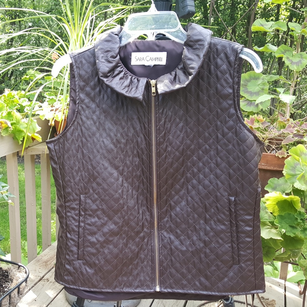 Quilted Faux Leather Vest